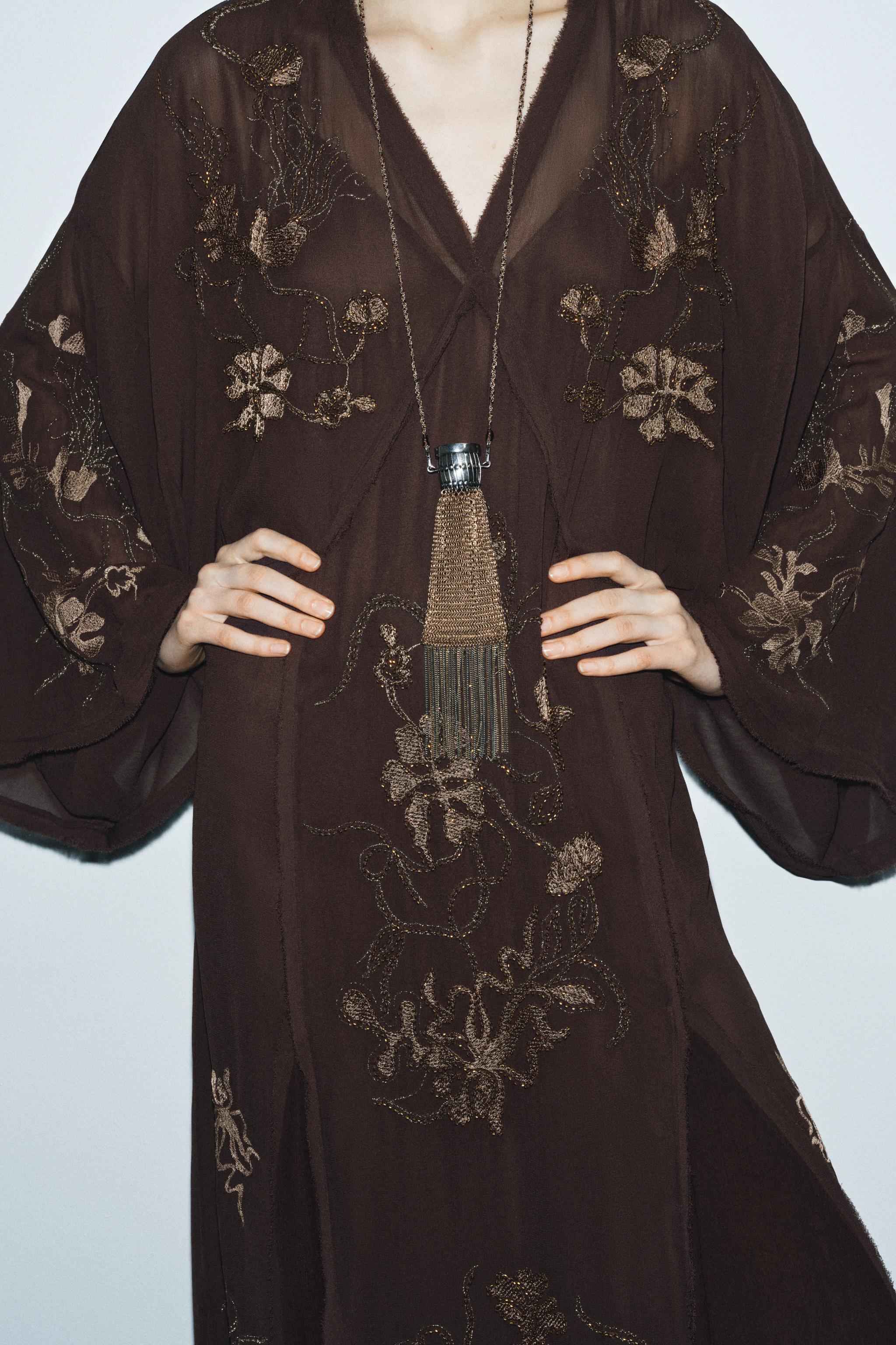 EMBROIDERED BEADED DRESS ZW COLLECTION LIMITED EDITION